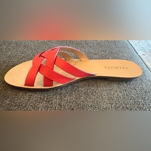 Talbots Red Sandals Slides Hannah Vanchetta 9 M